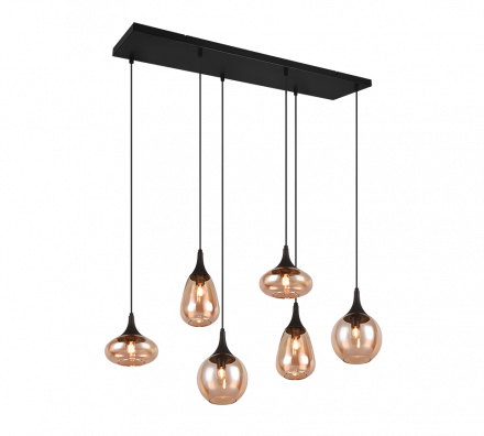 Trio Lighting Κρεμαστό Φωτιστικό LED 6xE14 LUMINA Amber