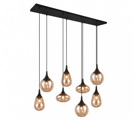 Trio Lighting Κρεμαστό Φωτιστικό LED 8xE14 LUMINA Amber