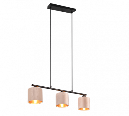 Trio Lighting Κρεμαστό Φωτιστικό JULIETA LED 3xE214 Ύφασμα