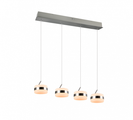 Trio Lighting Κρεμαστό Φωτιστικό LED 4x8W CCT DIOS Nickel Mat