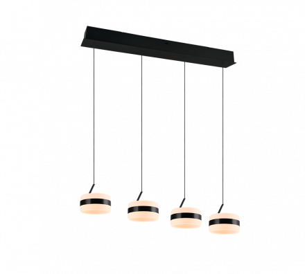 Trio Lighting Κρεμαστό Φωτιστικό LED 4x8W CCT DIOS Μαύρο