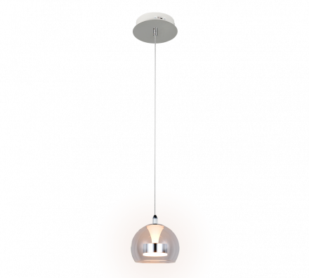 Trio Lighting Κρεμαστό Φωτιστικό LED 11W CCT FLYNT Μέταλλο-Γυαλί Chrome-Διάφανο