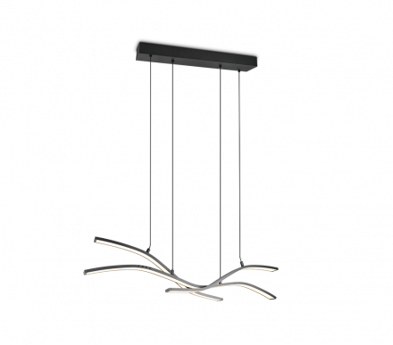 Trio Lighting Κρεμαστό Φωτιστικό LED 46W CCT SPIDER Μαύρο Mat