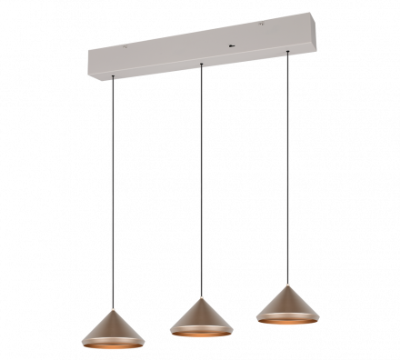 Trio Lighting Κρεμαστό Φωτιστικό LED 3x5W CCT LAGUNA Coffee