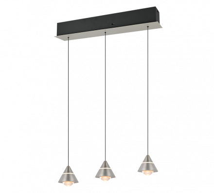 Trio Lighting Κρεμαστό Φωτιστικό LED 3x7W CCT ROMEO Nickel Mat