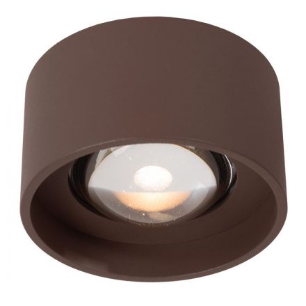 Spot Οροφής LENZ LED 8W 2700K Ø11cm IP54 Καφέ Σκουριά Essential