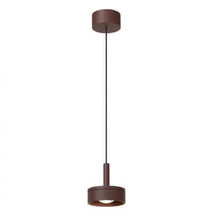 Κρεμαστό Φωτιστικό LED 8W 2700K LENZ Ø11cm IP54 Καφέ Σκουριά Essential