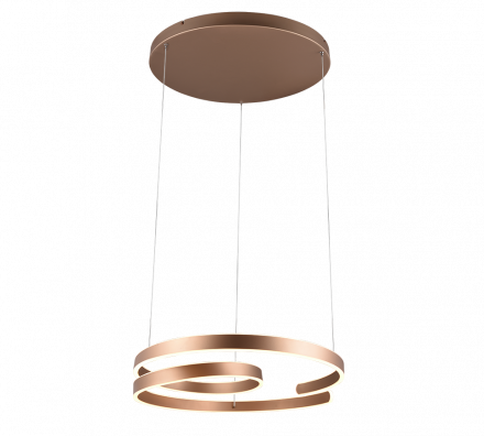 Trio Lighting Κρεμαστό Φωτιστικό MARNIE LED 68W 3000K Μέταλλο Καφέ