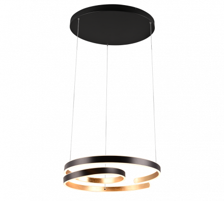 Trio Lighting Κρεμαστό Φωτιστικό MARNIE LED 68W 3000K Μέταλλο Μαύρο Χρυσό