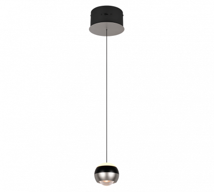 Trio Lighting Κρεμαστό Φωτιστικό LED 8W CCT ORBIT Μαύρο-Nickel Mat