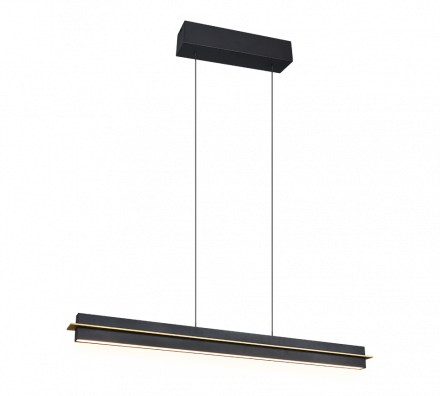 Trio Lighting Κρεμαστό Φωτιστικό LED 22W EMERSON Μαύρο Ματ Μέταλλο