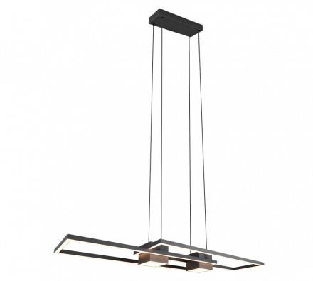 Trio Lighting Κρεμαστό Φωτιστικό LED 37W ALBANY Αλουμίνιο Μαύρο Ματ