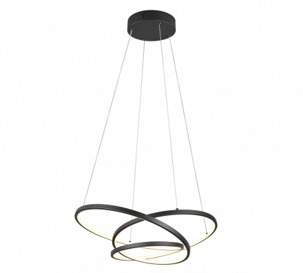 Trio Lighting Κρεμαστό Φωτιστικό LED 34W DARVIN Μαύρο Ματ Μέταλλο