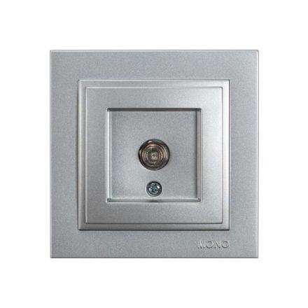 Πρίζα TV F Connector Ασημί MONO