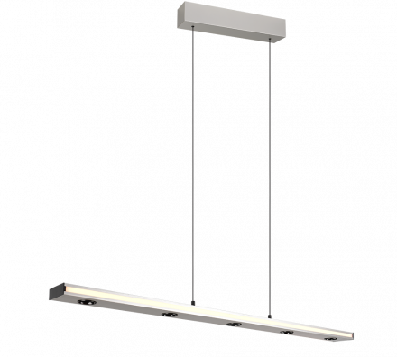 Trio Lighting Κρεμαστό Φωτιστικό LED 7x4.5W+10W GRAHAM Nickel Mat Μέταλλο