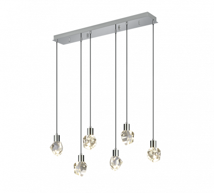 Trio Lighting Κρεμαστό Φωτιστικό LED 6x5.5W CCT VERANO Chrome
