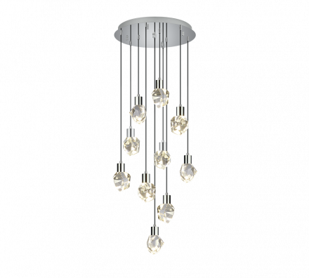 Trio Lighting Κρεμαστό Φωτιστικό LED 10x5.5W CCT VERANO Chrome