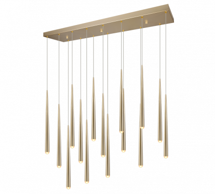 Trio Lighting Κρεμαστό Φωτιστικό LED 15x3.8W CCT CALA Χρυσό