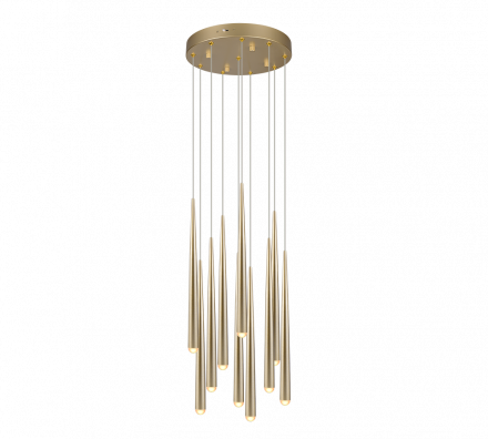Trio Lighting Κρεμαστό Φωτιστικό LED 10x3.8W CCT CALA Χρυσό