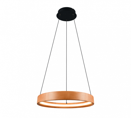 Trio Lighting Κρεμαστό Φωτιστικό LED 28W LYNWOOD Ξύλο 50cm
