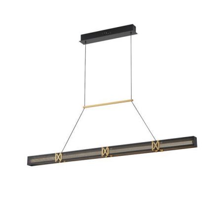 Κρεμαστό Φωτιστικό Αλουμίνιο LED 21W 2100Lm 3000K - Μαύρο-Χρυσό - LUIS