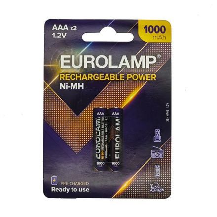 Επαναφορτιζόμενη Μπαταρία Ni-MH 1.2 V AAA HR03 1000mAh 2τμχ
