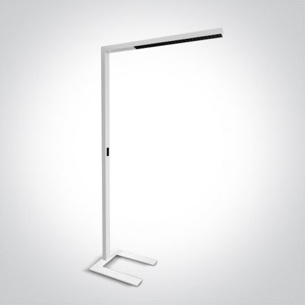Φωτιστικό Δαπέδου LED 75W 4000K Touch Διακόπτης Αλουμίνιο Λευκό 230V