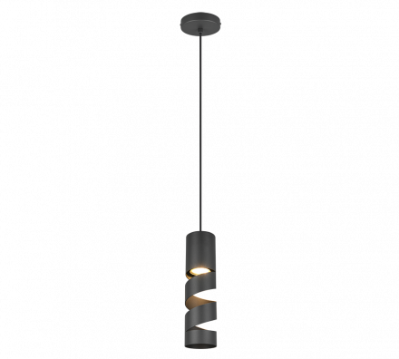 Trio Lighting Κρεμαστό Φωτιστικό 1xGU10 STREAM Μέταλλο Μαύρο Ματ