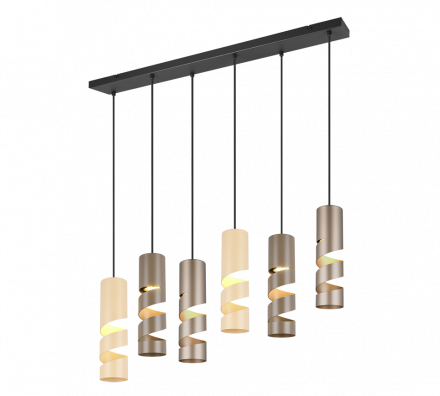 Trio Lighting Κρεμαστό Φωτιστικό 6xGU10 STREAM Μέταλλο Πολύχρωμο