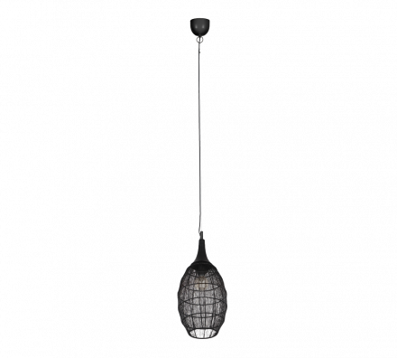 Trio Lighting Κρεμαστό Φωτιστικό SORAYA 1xE27 Μέταλλο Μαύρο Ματ