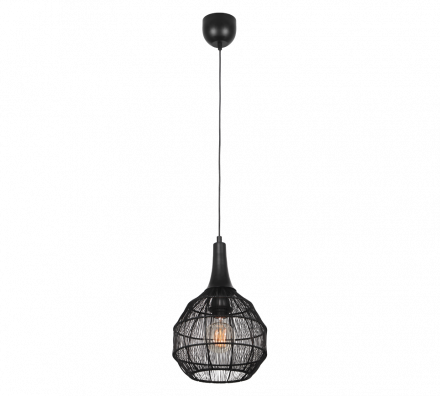 Trio Lighting Κρεμαστό Φωτιστικό 1xE27 SORAYA Μέταλλο Μαύρο Ματ