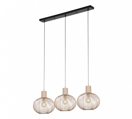 Trio Lighting Κρεμαστό Φωτιστικό 3xE27 GILA Μέταλλο Sand