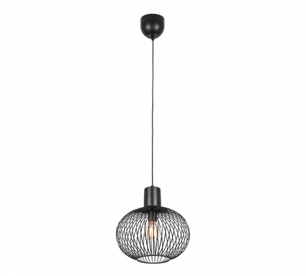 Trio Lighting Κρεμαστό Φωτιστικό 1xE27 GILA Μέταλλο Μαύρο Ματ 33cm