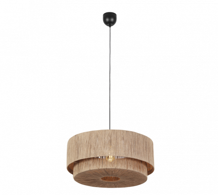 Trio Lighting Κρεμαστό Μονόφωτο 1xE27 SMILLA Jute 60cm
