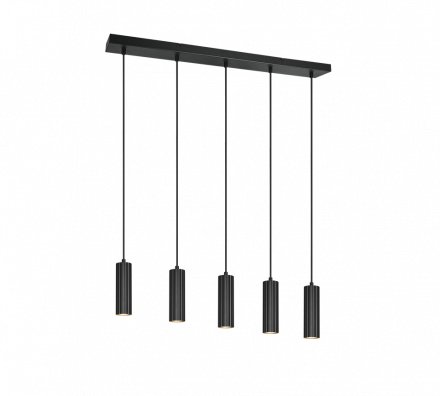 Trio Lighting Κρεμαστό Φωτιστικό 5xGU10 SOKA Μαύρο Ματ Μέταλλο