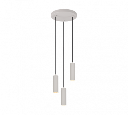 Trio Lighting Κρεμαστό Φωτιστικό 3xGU10 SOKA Γκρι Μέταλλο