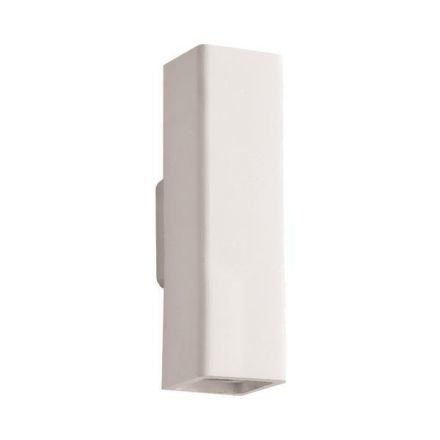 Απλίκα Τοιχου Up-Down Τετραγωνη Γυψινη 2Xgu10 Max 6W LED Φ75X100X250
