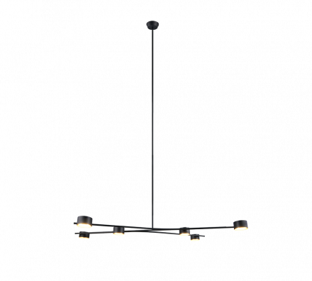 Trio Lighting Κρεμαστό Φωτιστικό 6xGX53 CODA Μαύρο-Χρυσό
