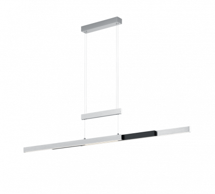 Trio Lighting Κρεμαστό Φωτιστικό LED 45W CCT TRAJAN Βουρτσισμένο Αλουμίνιο-Μαύρο Ματ