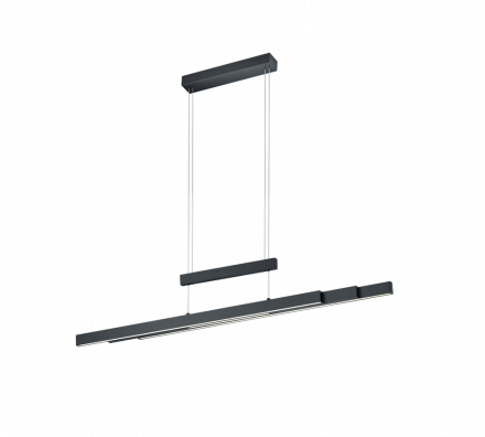 Trio Lighting Κρεμαστό Φωτιστικό LED 45W CCT TRAJAN Μαύρο Ματ
