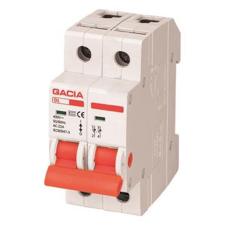 Ραγοδιακοπτης 2X63A Gacia
