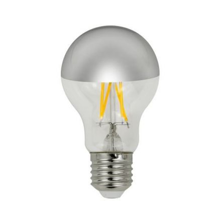 Λάμπα LED Α60 Crossed Filament 8W 2700K Dimmable Ανεστραμμένου Καθρέπτη Ασημί