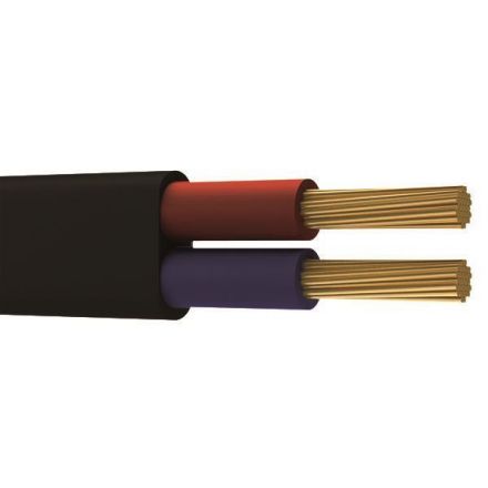 Καλώδιο Εύκαμπτο ΟΒΑΛ H03VVH2-F 2X0,75mm2 Μαύρο 100m