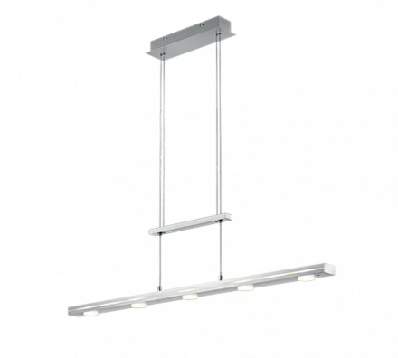 Trio Lighting Κρεμαστό Φωτιστικό LED 4x7W 3000K+5000K LACAL Nickel Mat Μέταλλο