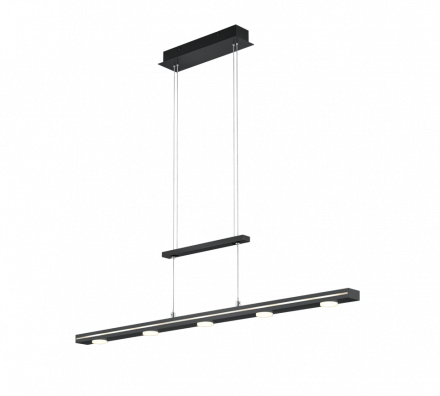 Trio Lighting Κρεμαστό Φωτιστικό LED 4x7W 3000K+5000K LACAL Μαύρο Mat Μέταλλο