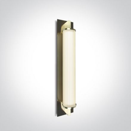 One Light Φωτιστικό Μπάνιου LED 18W 3000K Αλουμίνιο/Γυαλί Brushed Brass IP44