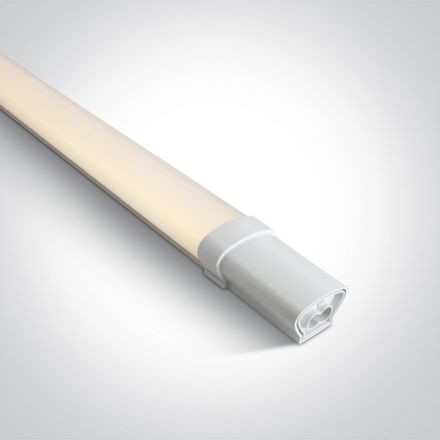 Γραμμικό Φωτιστικό Συνδεόμενο LED 36W 3000K 120cm PC Λευκό IP65 100-240V