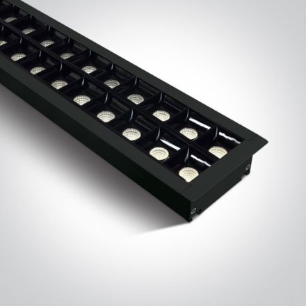 Χωνευτό Γραμμικό Φωτιστικό 40W 4000K 34° 230V Μαύρο UGR17 Dark Light 38150BR