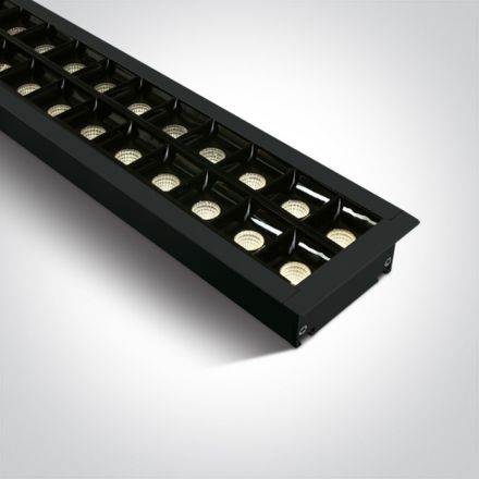Χωνευτό Γραμμικό Φωτιστικό 40W 3000K 34° 230V Μαύρο UGR17 Dark Light 38150BR