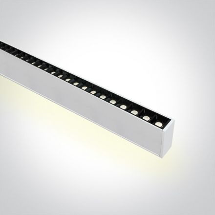 Γραμμικό Προφίλ Με Spot LED 40W Down/20W Up 4000K 230V 34° Λευκό 130cm